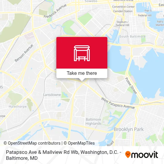 Patapsco Ave & Mallview Rd Wb map