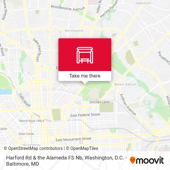 Harford Rd & the Alameda FS Nb map