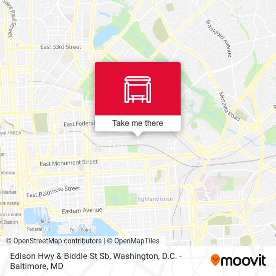 Edison Hwy & Biddle St Sb map
