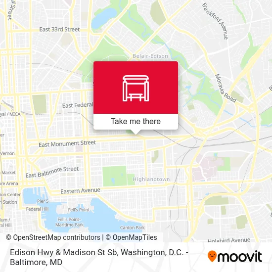 Edison Hwy & Madison St Sb map
