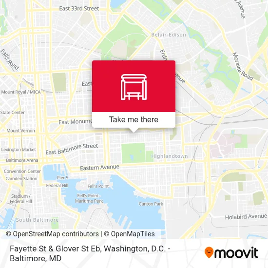 Fayette St & Glover St Eb map