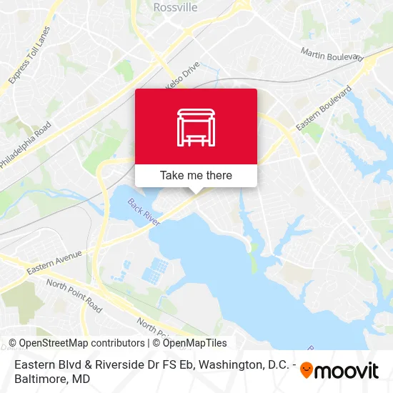 Eastern Blvd & Riverside Dr FS Eb map
