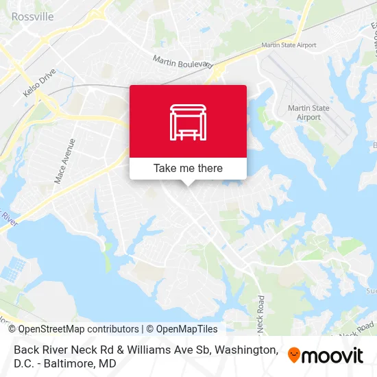Back River Neck Rd & Williams Ave Sb map