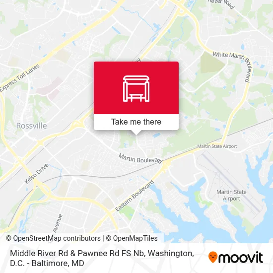 Middle River Rd & Pawnee Rd FS Nb map