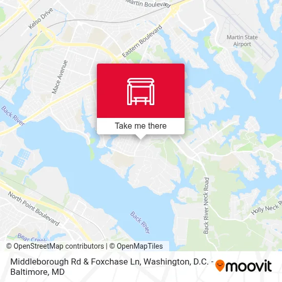 Middleborough Rd & Foxchase Ln map