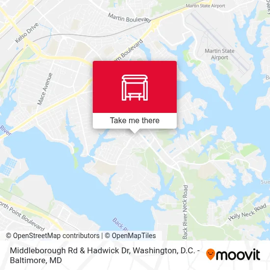 Middleborough Rd & Hadwick Dr map