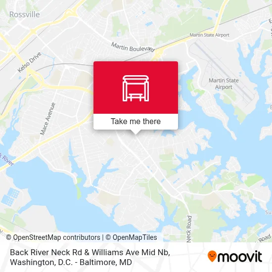 Back River Neck Rd & Williams Ave Mid Nb map