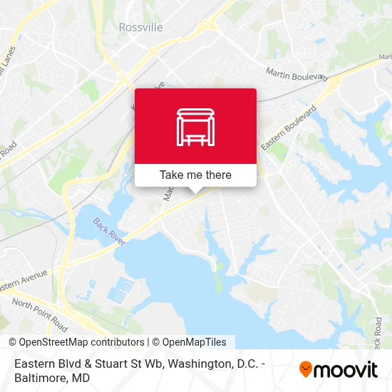 Eastern Blvd & Stuart St Wb map