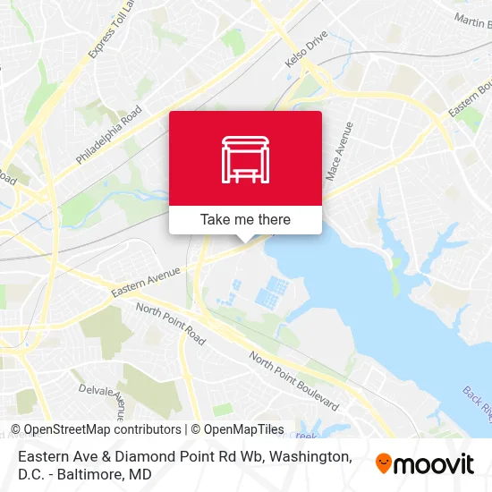 Eastern Ave & Diamond Point Rd Wb map