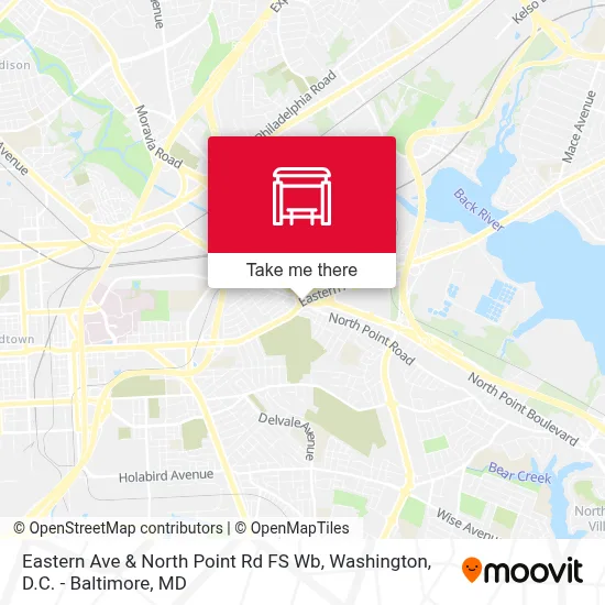 Eastern Ave & North Point Rd FS Wb map