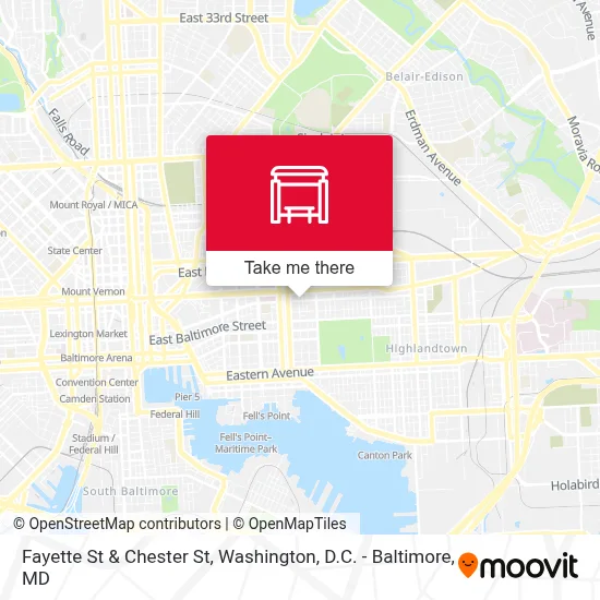 Fayette St & Chester St map