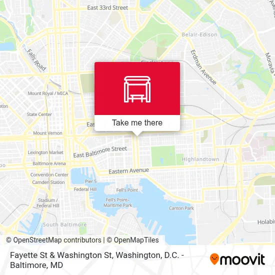 Fayette St & Washington St map