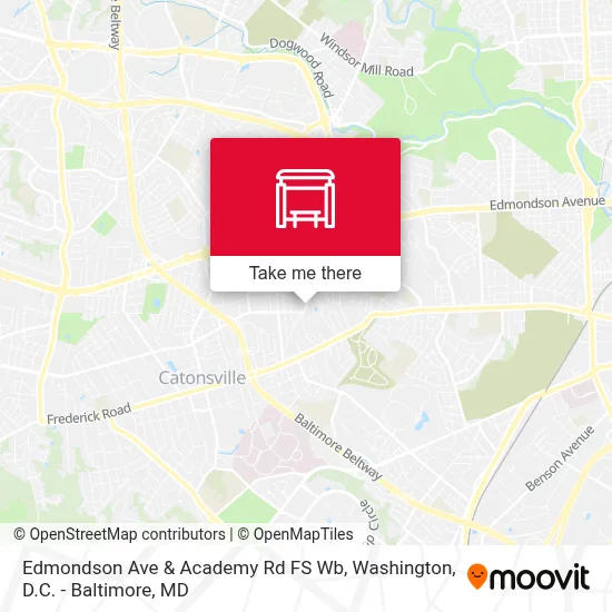 Edmondson Ave & Academy Rd FS Wb map