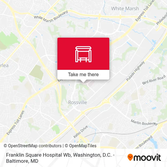 Franklin Square Hospital Wb map