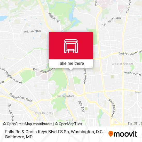 Falls Rd & Cross Keys Blvd FS Sb map