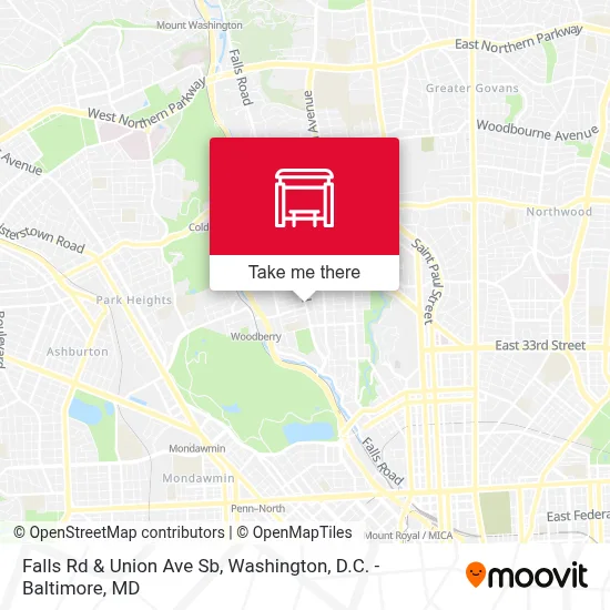 Falls Rd & Union Ave Sb map