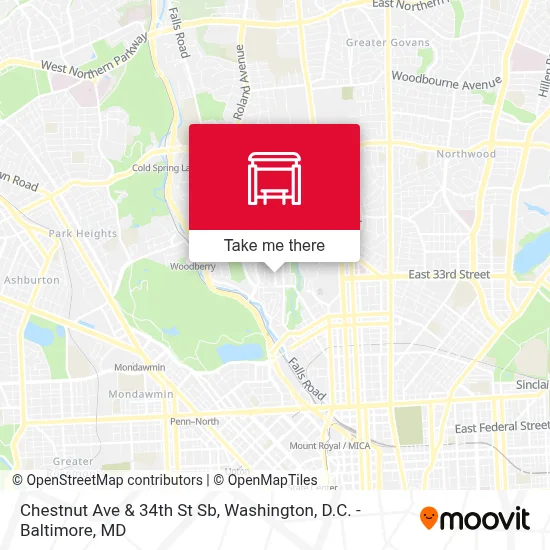 Chestnut Ave & 34th St Sb map