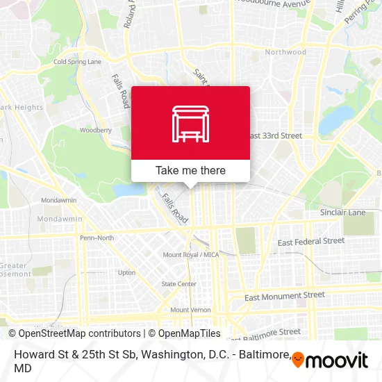 Howard St & 25th St Sb map
