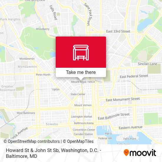Howard St & John St Sb map