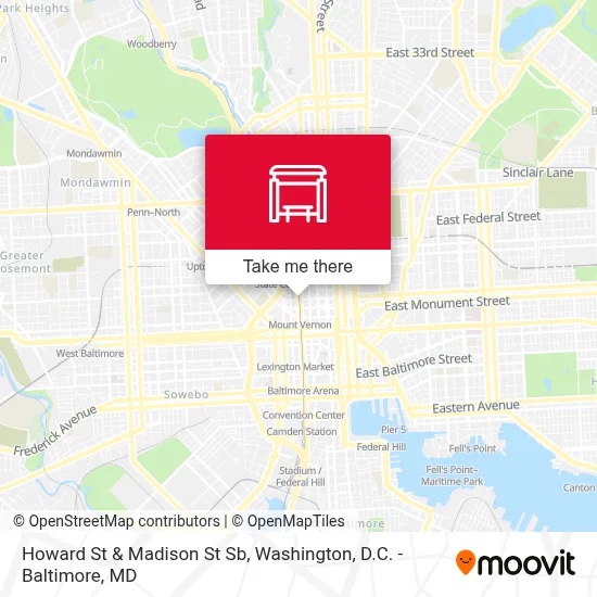 Howard St & Madison St Sb map