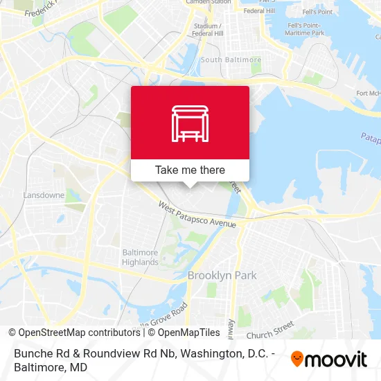 Bunche Rd & Roundview Rd Nb map