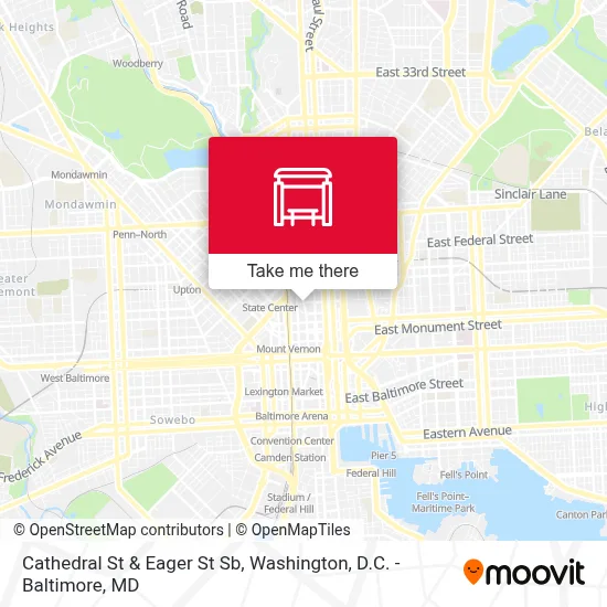 Cathedral St & Eager St Sb map