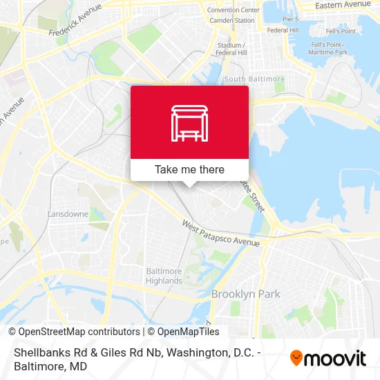 Shellbanks Rd & Giles Rd Nb map