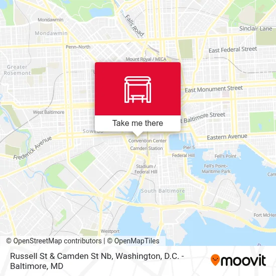 Russell St & Camden St Nb map
