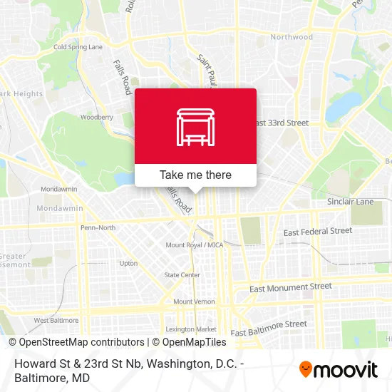 Howard St & 23rd St Nb map