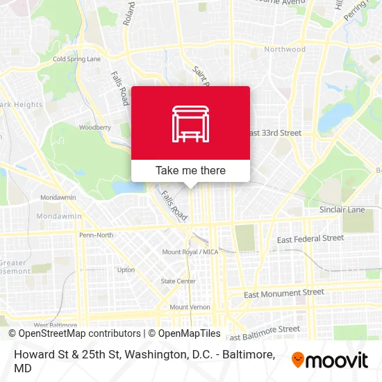 Howard St & 25th St map