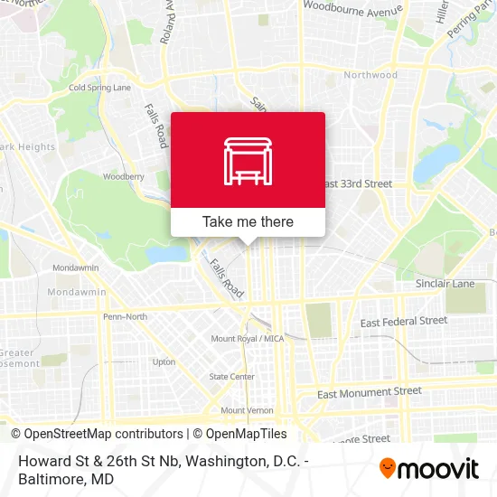 Howard St & 26th St Nb map