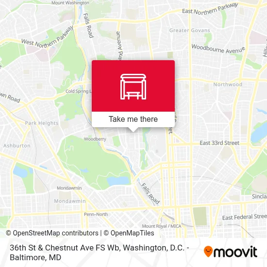 36th St & Chestnut Ave FS Wb map