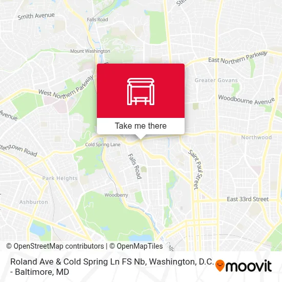 Roland Ave & Cold Spring Ln FS Nb map