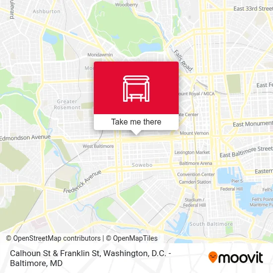 Calhoun St & Franklin St map