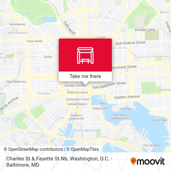 Charles St & Fayette St Nb map
