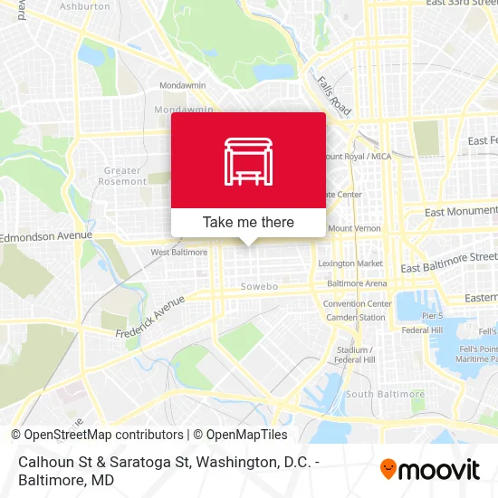 Calhoun St & Saratoga St map