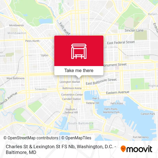 Charles St & Lexington St FS Nb map