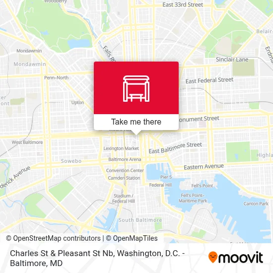 Charles St & Pleasant St Nb map