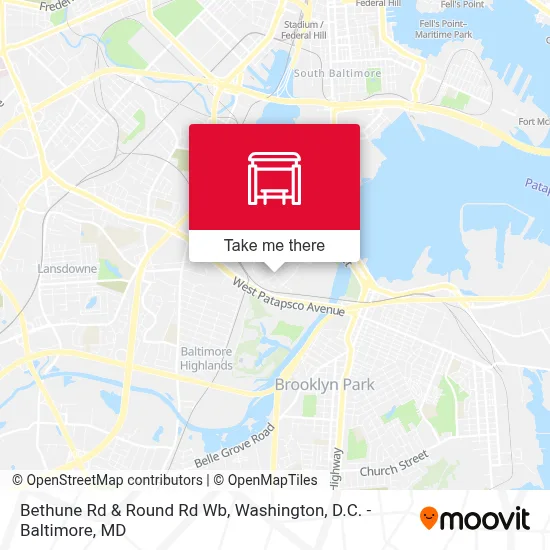 Bethune Rd & Round Rd Wb map