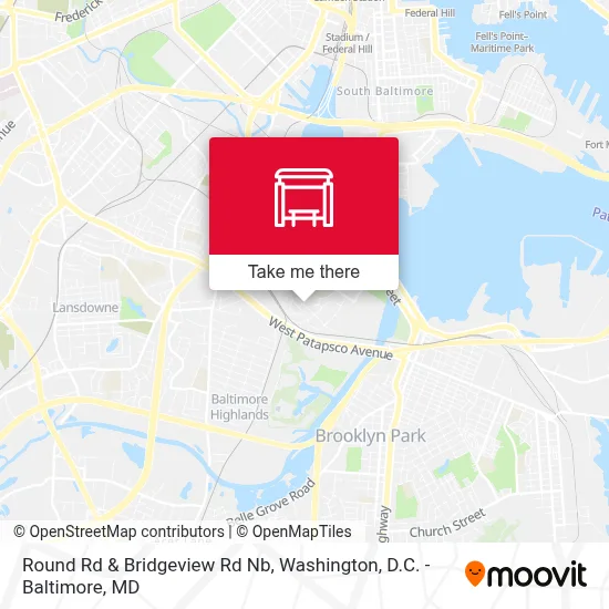 Round Rd & Bridgeview Rd Nb map