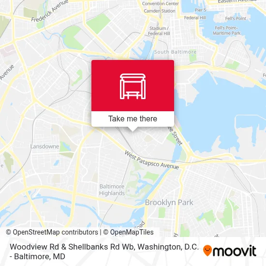 Woodview Rd & Shellbanks Rd Wb map