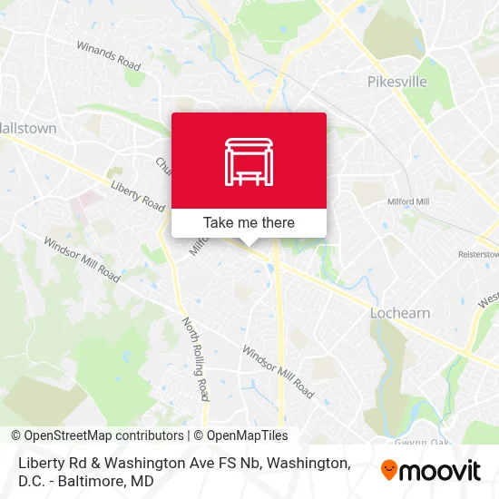Liberty Rd & Washington Ave FS Nb map