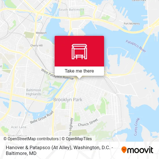 Hanover & Patapsco (At Alley) map
