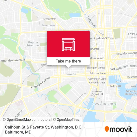 Calhoun St & Fayette St map