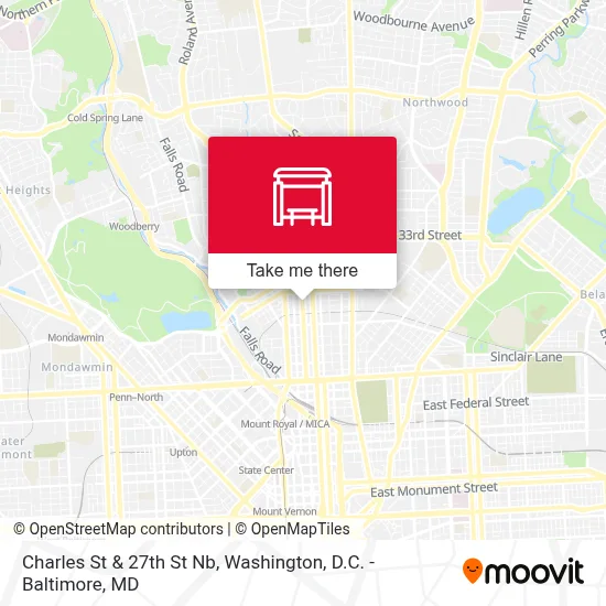 Charles St & 27th St Nb map