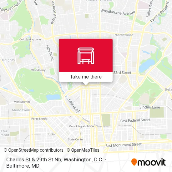 Charles St & 29th St Nb map