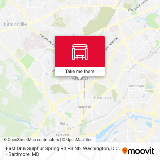 East Dr & Sulphur Spring Rd FS Nb map