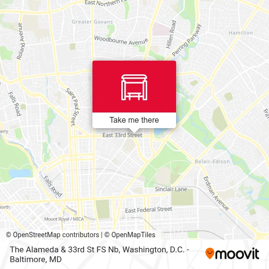 The Alameda & 33rd St FS Nb map