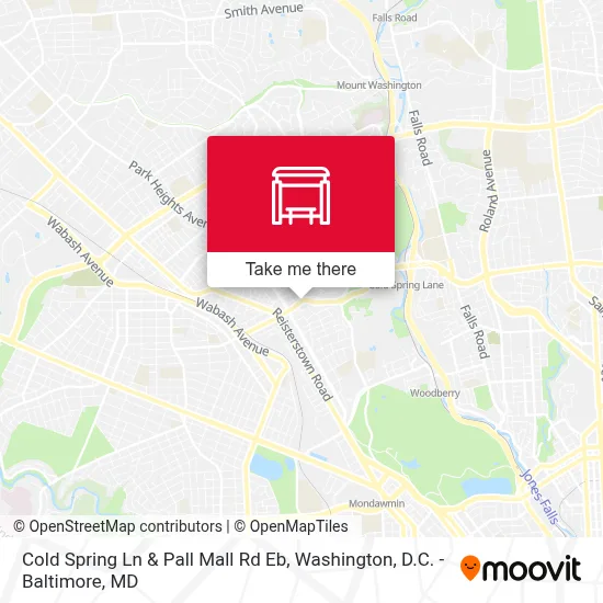 Cold Spring Ln & Pall Mall Rd Eb map