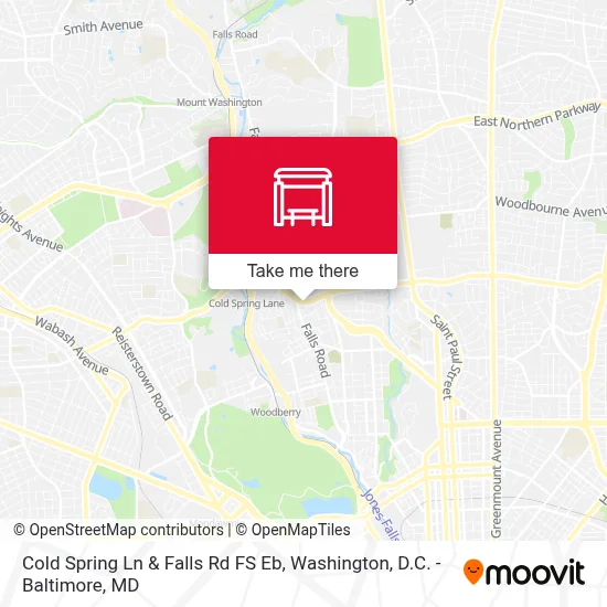 Cold Spring Ln & Falls Rd FS Eb map